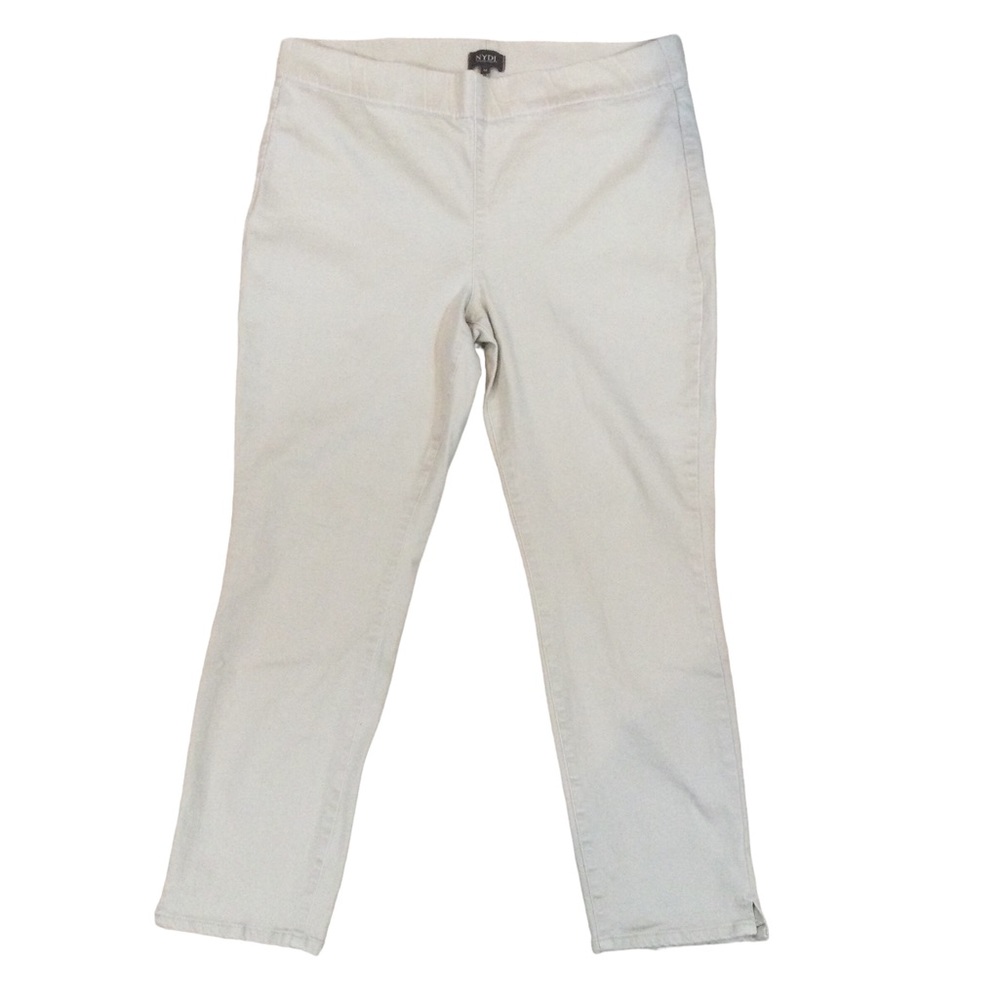 NYDJ Beige Pull-On Cropped Pants Size 14